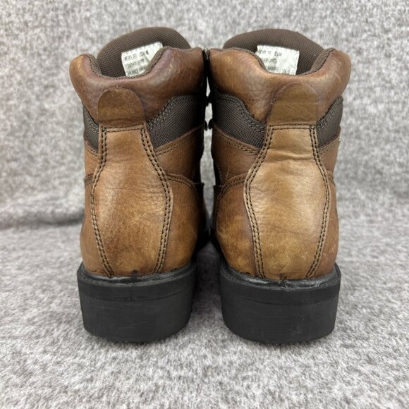 ✅Mens 10 Herman Survivors Revolver Leather Work Boots Brown Soft-Toe Lace-Up FO - Picture 9 of 13